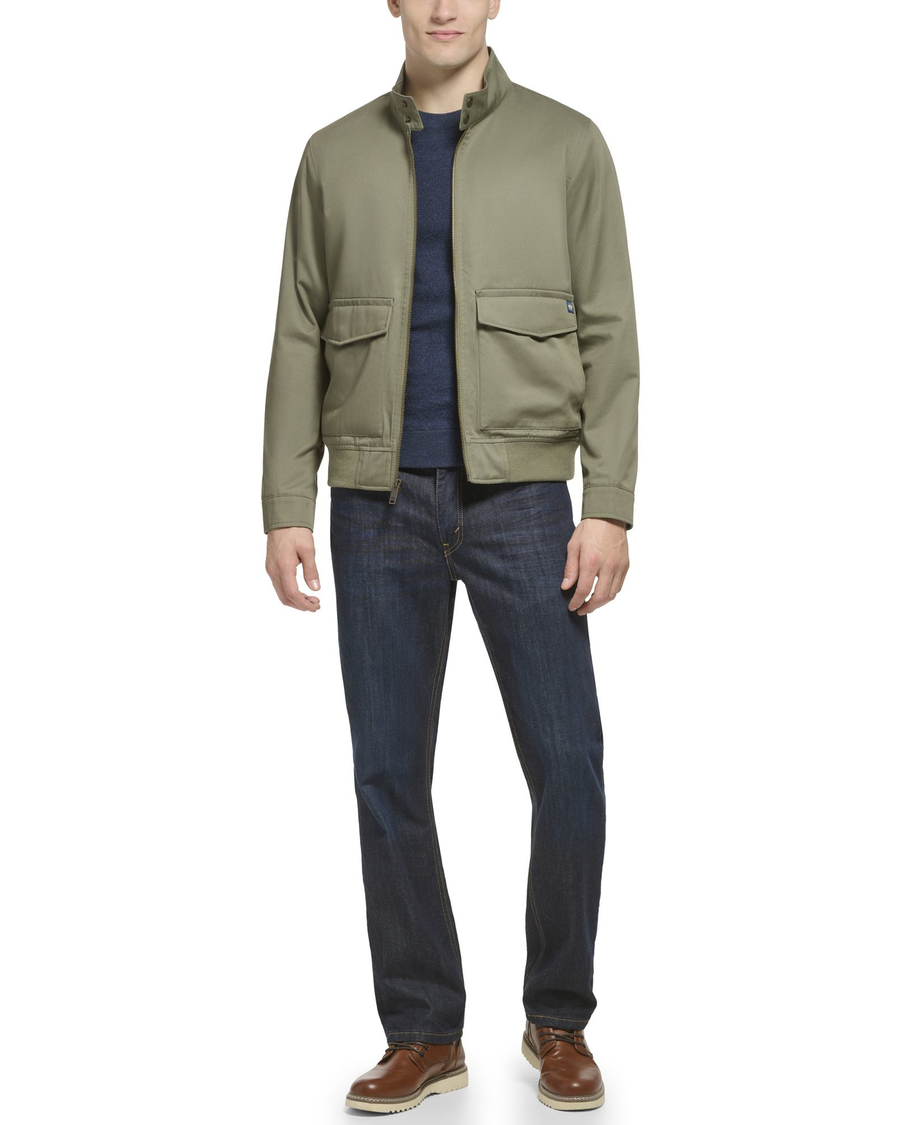 (image for) Refined Poly Cotton Twill Barracuda Bomber w/ Harrington Pockets